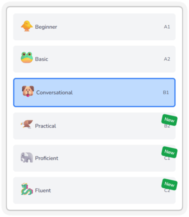 Level Selection